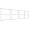 Ekena Millwork Set of Four Panels for 94 1/2"W x 24 1/4"H Fleming Fretwork Wainscot Wall Paneling WPKP12X01X47FMG - alternate 1